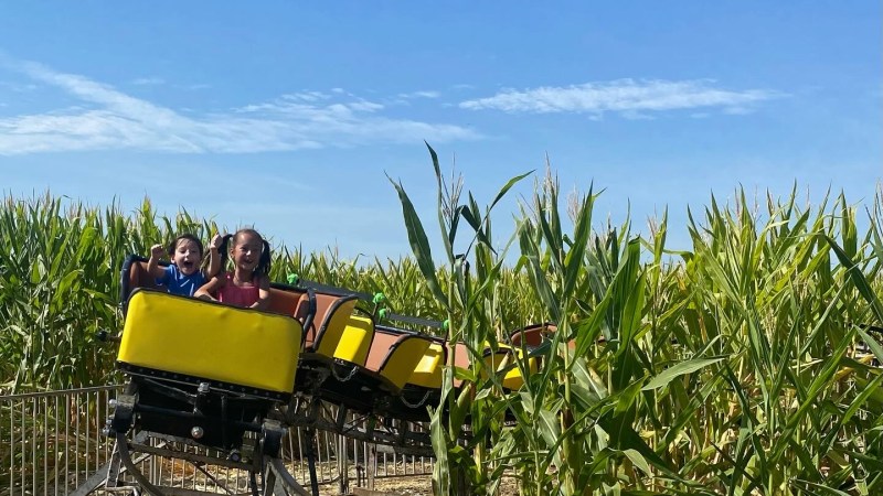a train is parked on the side of a fence